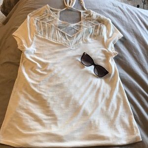 Small dressy shirt from Maurice’s and sunglasses